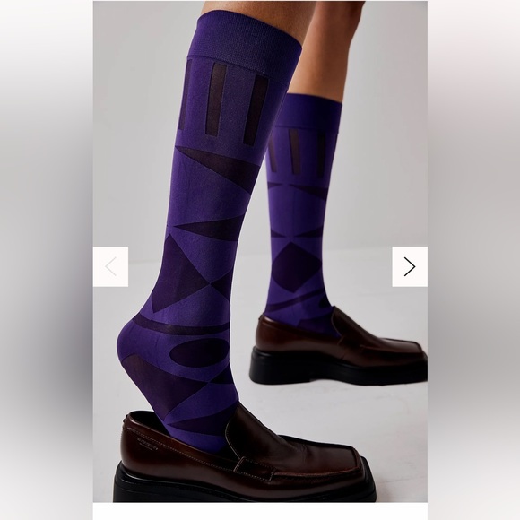 Free People Accessories - Free people Kim Geometric Knee-High Socks